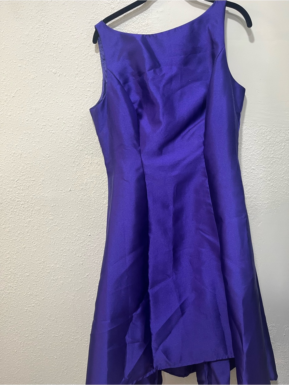 Adrianna Papell One-Shoulder A-Line Dress in Royal Purple